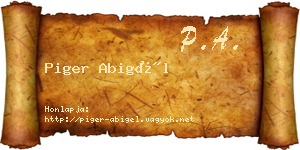 Piger Abigél névjegykártya